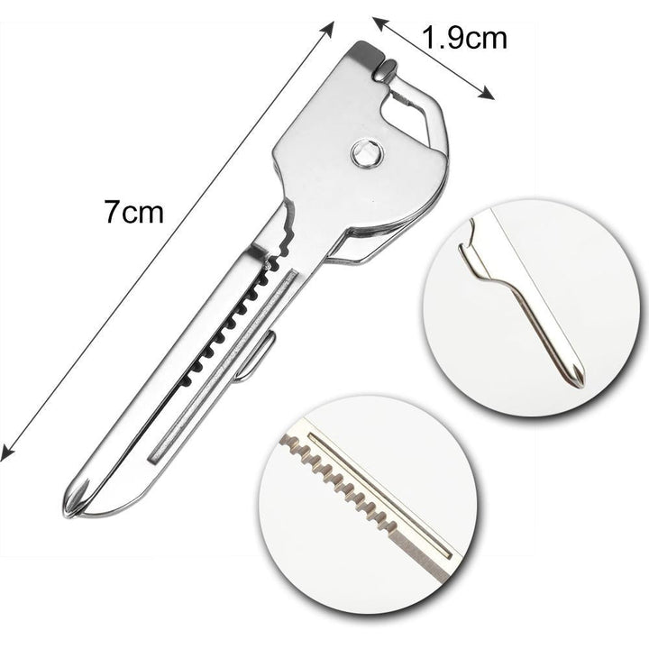 6-in-1-Keyring Multitool Mini-Multitool Keychain Pocket Stainless Steel Foldable Swiss Tech Easy Bottle Opener Keychain | Kalsten