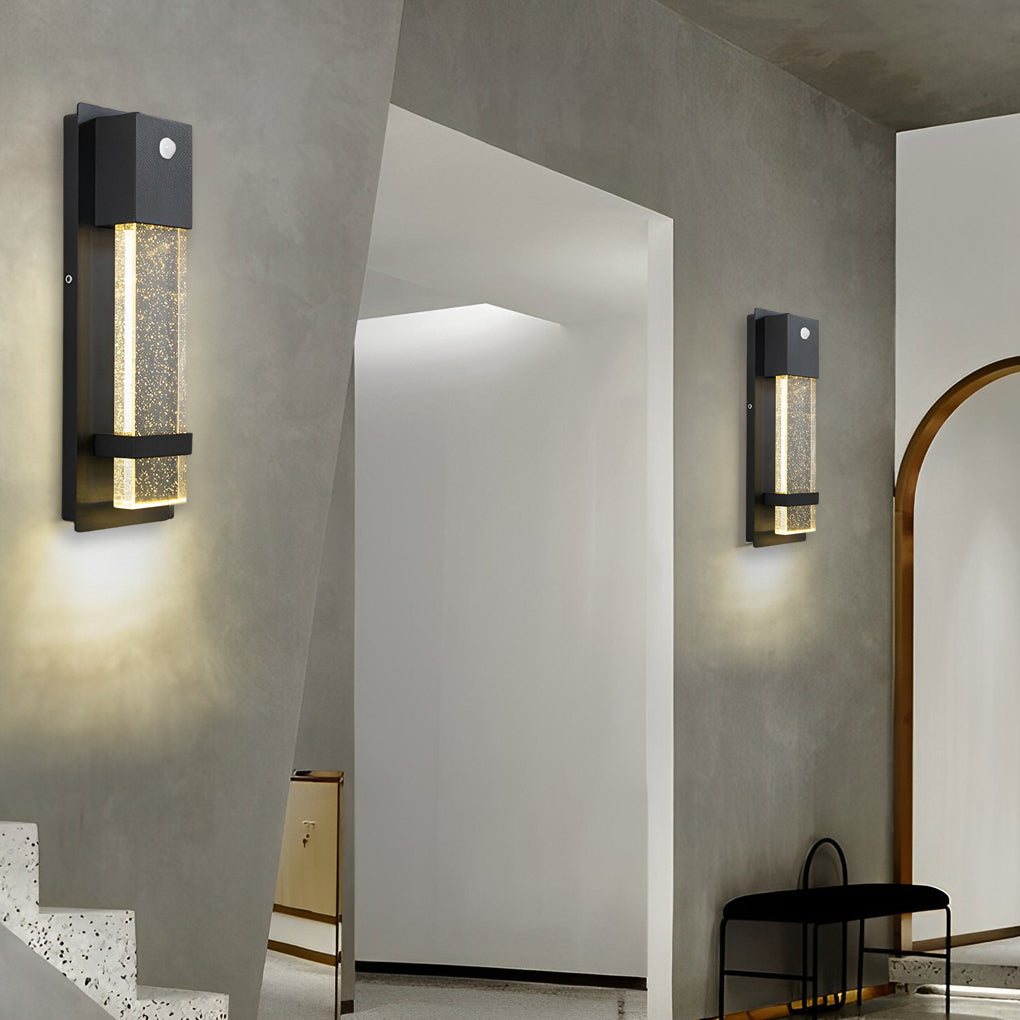 Minimalist Crystal Bubble Glass Waterproof LED Motion Sensor Wall Lamp | Kalsten