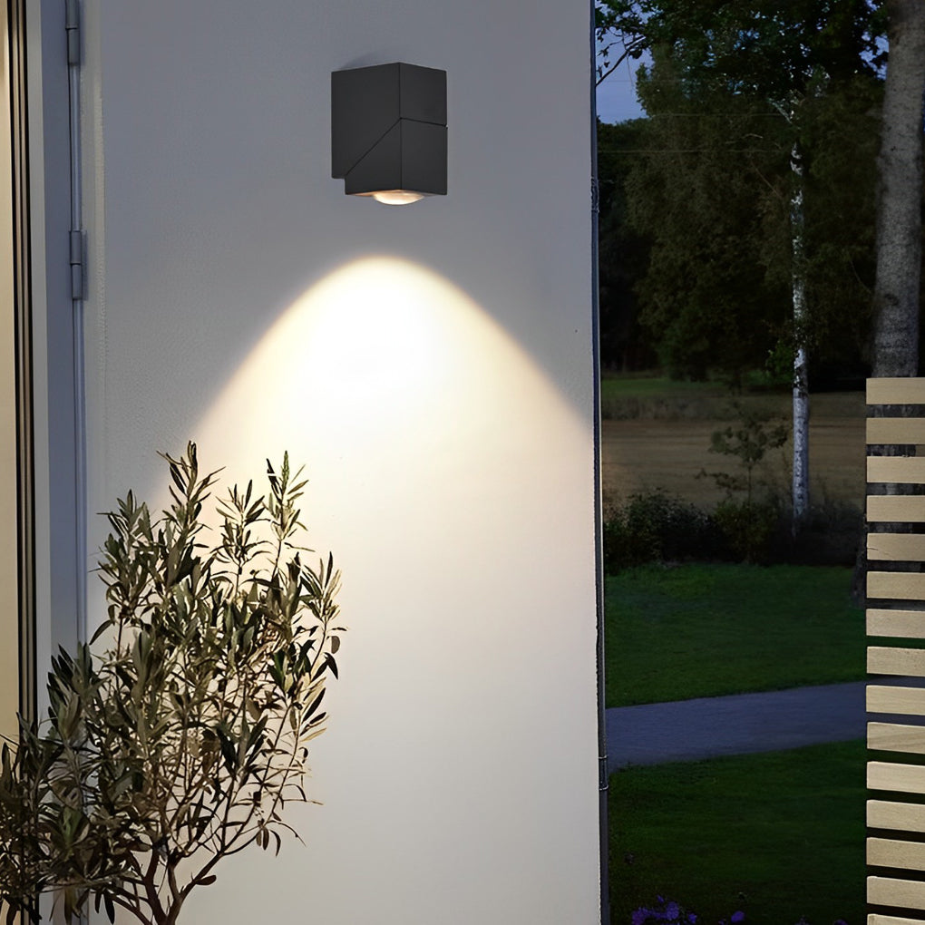 Adjustable Up and Down Light Motion Sensor Waterproof Black Wall Lamp | Kalsten