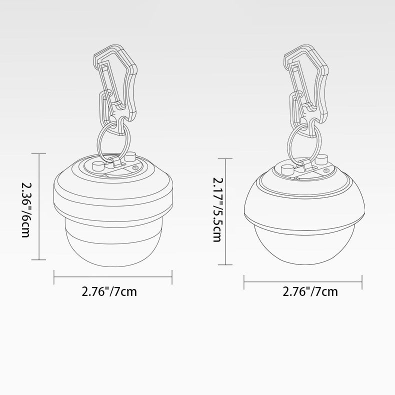Contemporary Creative Waterproof Orb Metal PC LED Camping Outdoor Light For Outdoor Patio | Kalsten