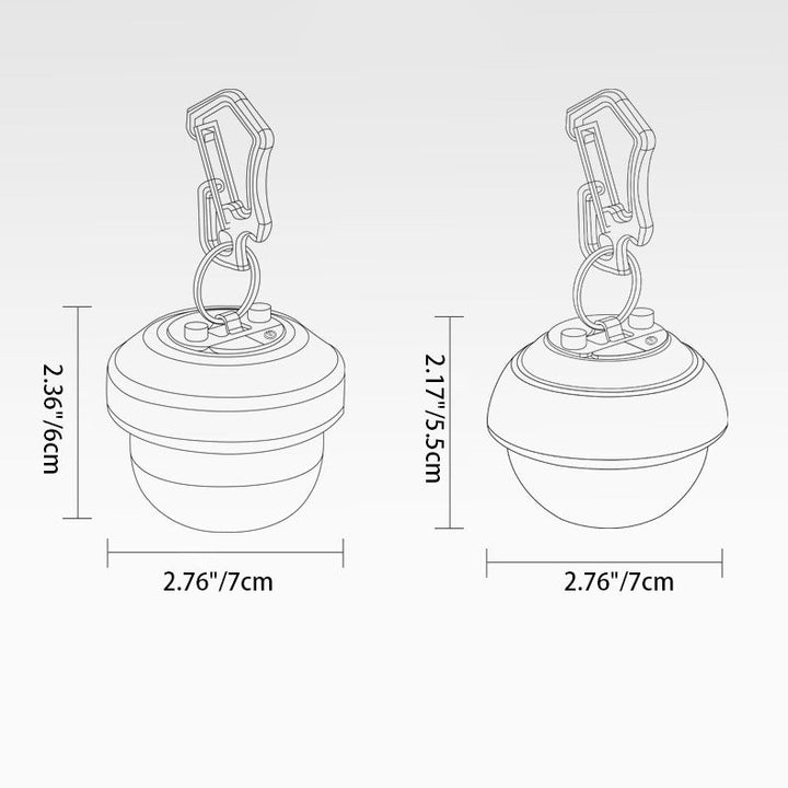Contemporary Creative Waterproof Orb Metal PC LED Camping Outdoor Light For Outdoor Patio | Kalsten