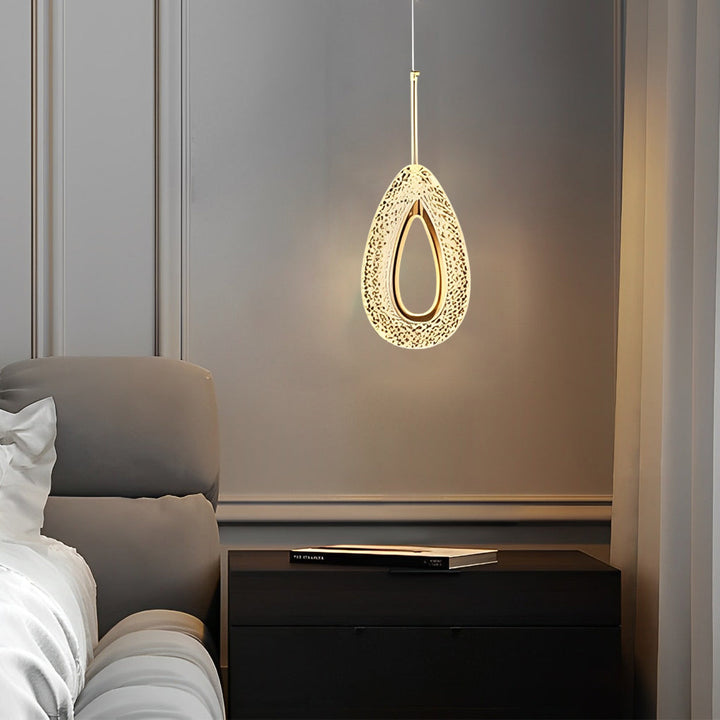 Circle Water Drop Minimalist Three Step Dimming LED Modern Pendant Lights | Kalsten