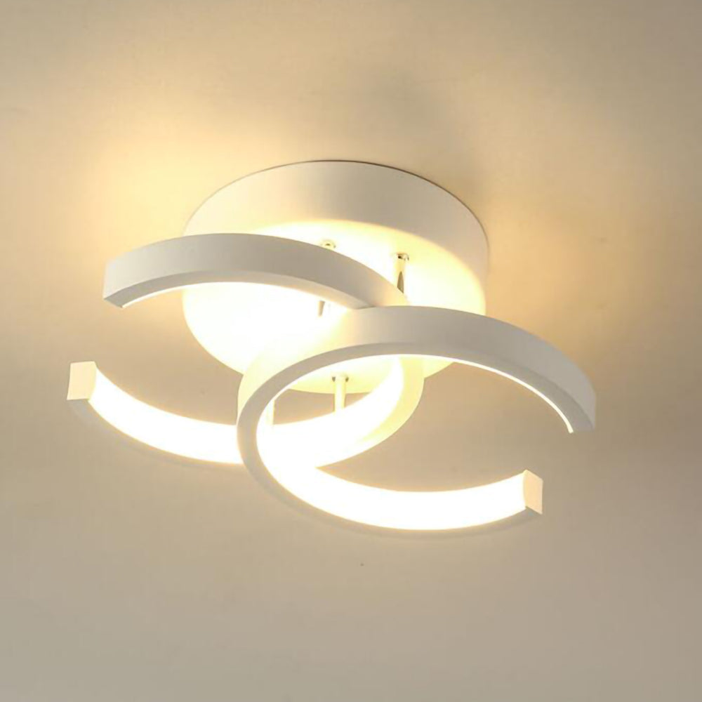 Kalsten | Ceiling Light with LED Black Metal Frame
