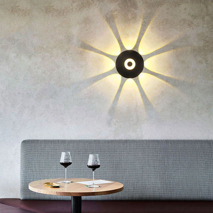 Contemporary Scandinavian Aluminum Round Shade LED Wall Sconce Lamp For Outdoor Patio | Kalsten