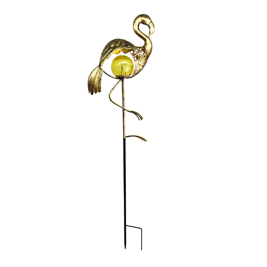 Iron Moon Flame Creative Hollow Projection Cracked Glass Solar Lawn Lights | Kalsten