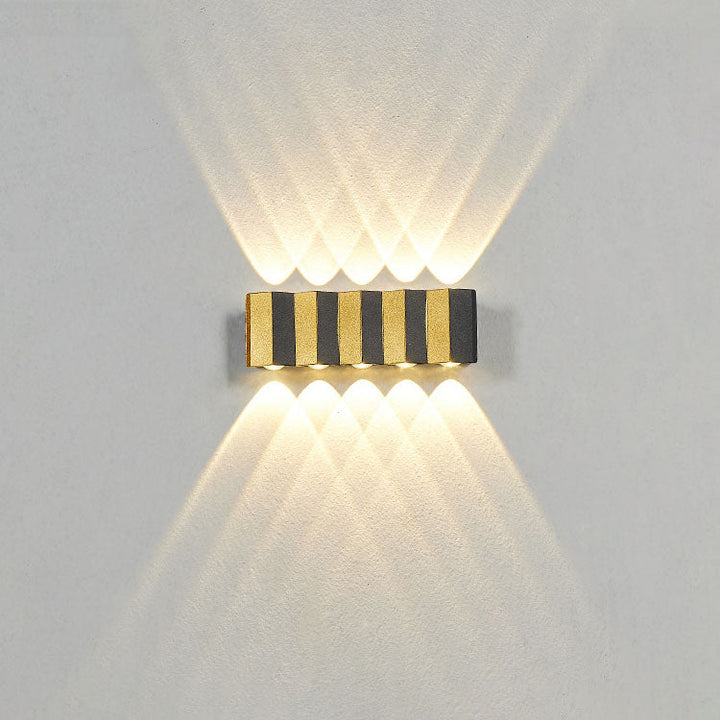 Modern Light Luxury Golden Aluminium Outdoor Waterproof Terrace LED Wall Light Lamp | Kalsten