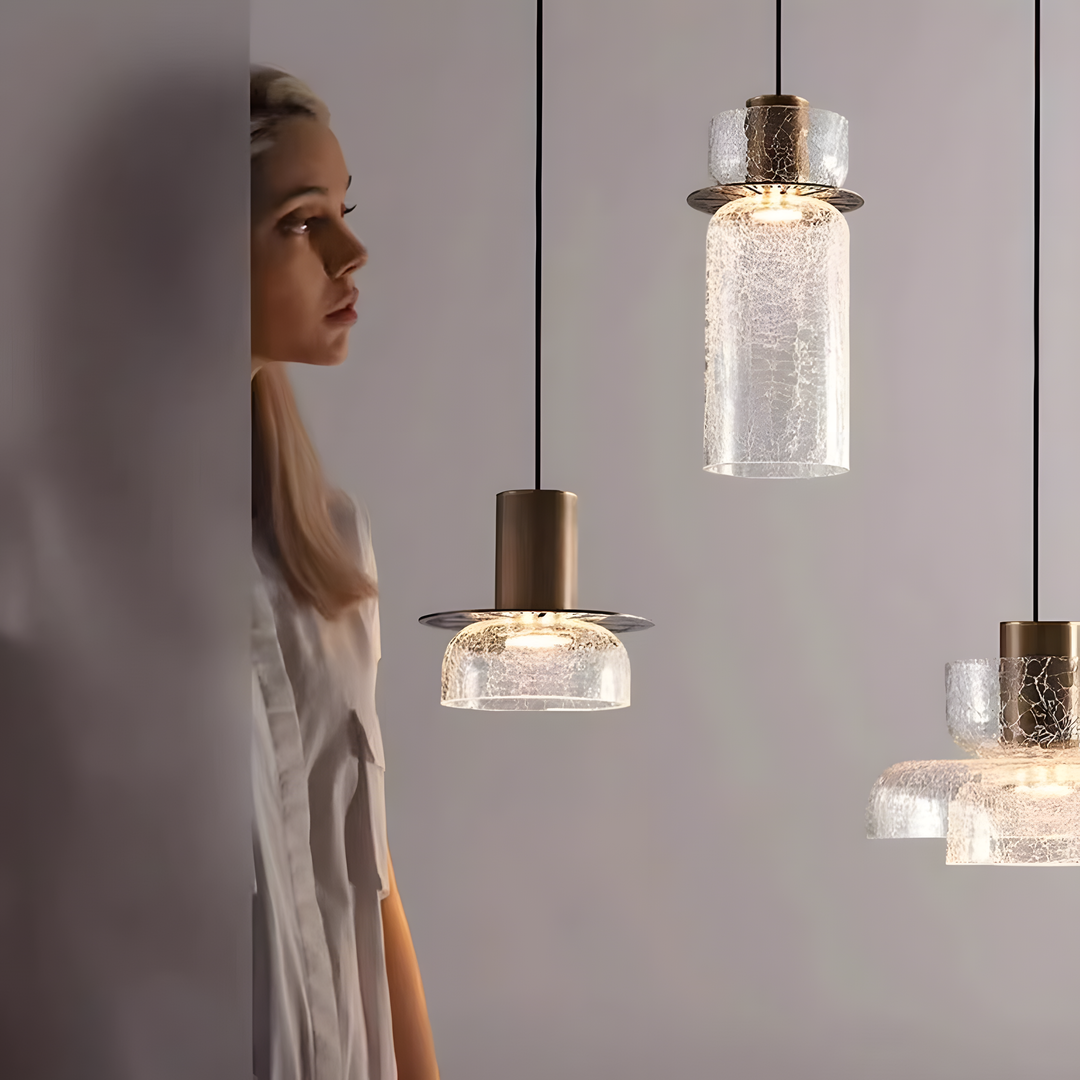 Modern Glass Double Head Pendant Light | Kalsten