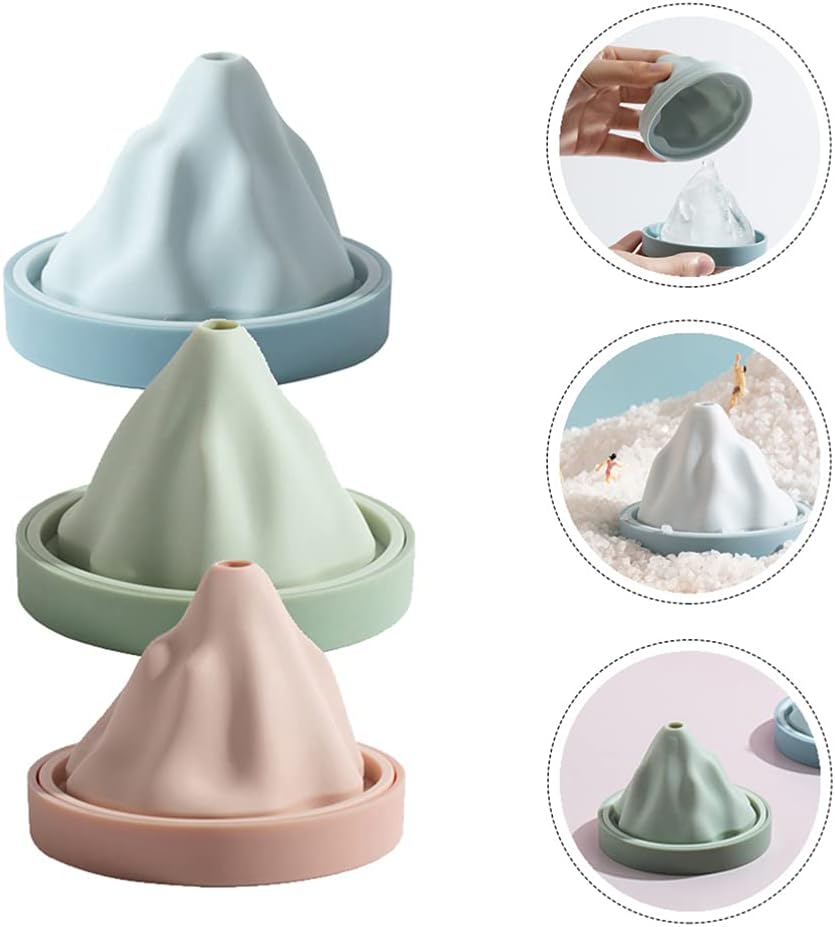 Reusable Silicone Snow Mountain Iceberg Ice Cube Mold with Lid | Kalsten