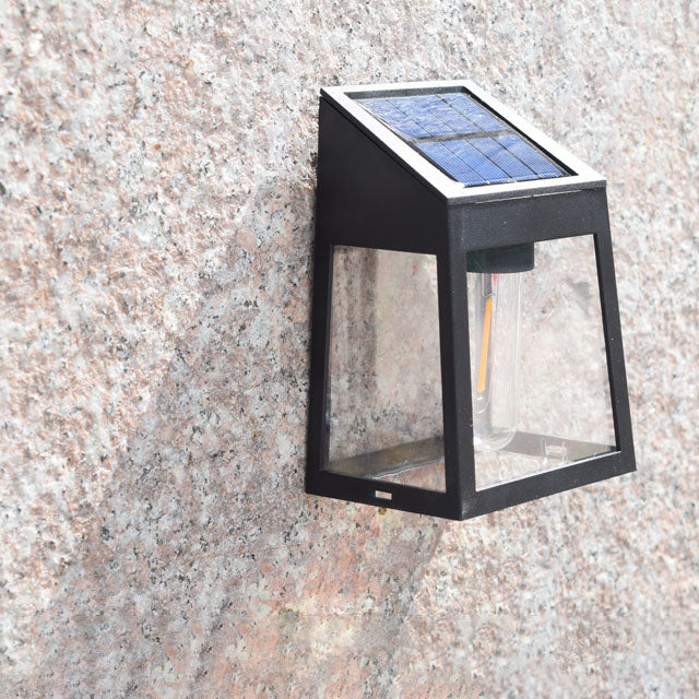 Modern Square Plastic Solar LED Outdoor Waterproof Garden Landscape Wall Sconce Lamp | Kalsten