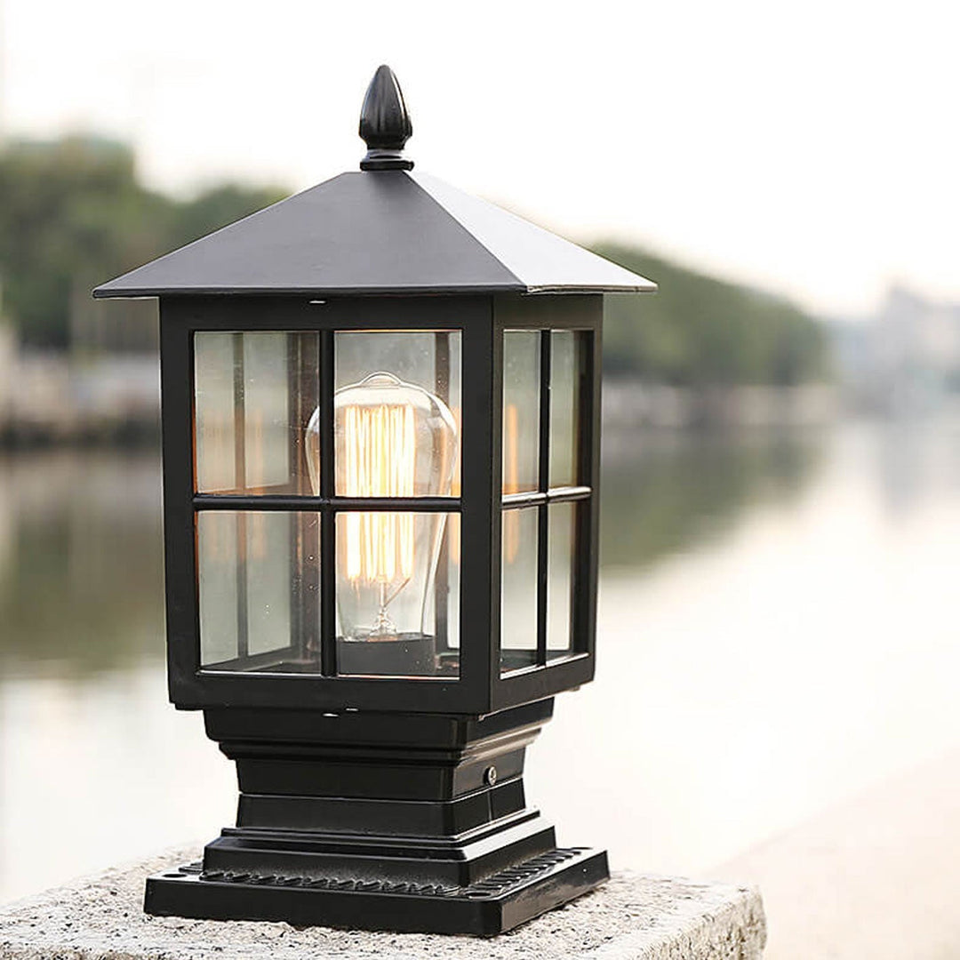 European Outdoor Column Lantern Waterproof  Rustproof 1-Light Patio Light | Kalsten