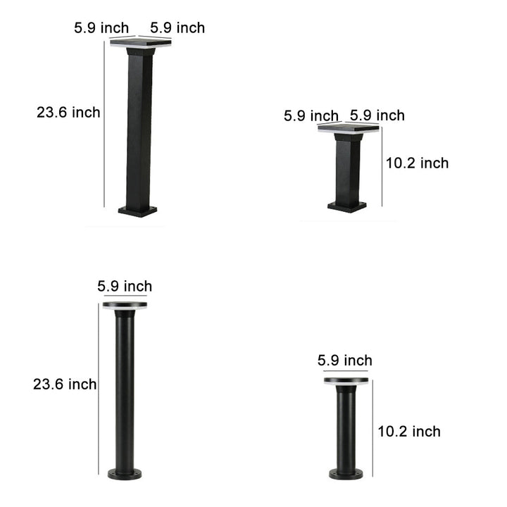 Outdoor Minimalist Round Square Waterproof LED Landscape Lighting Lawn Lamps | Kalsten