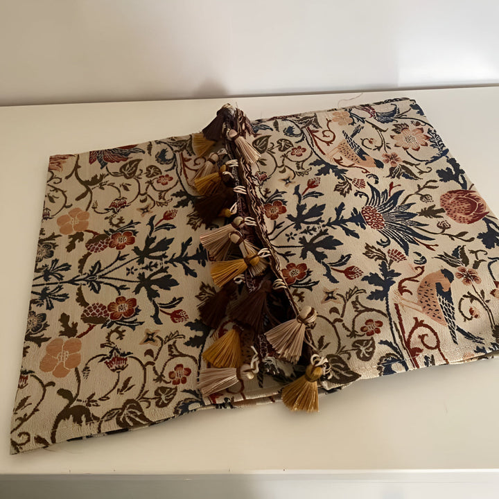 Kalsten | Vintage Floral & Bird Jacquard Table Runner