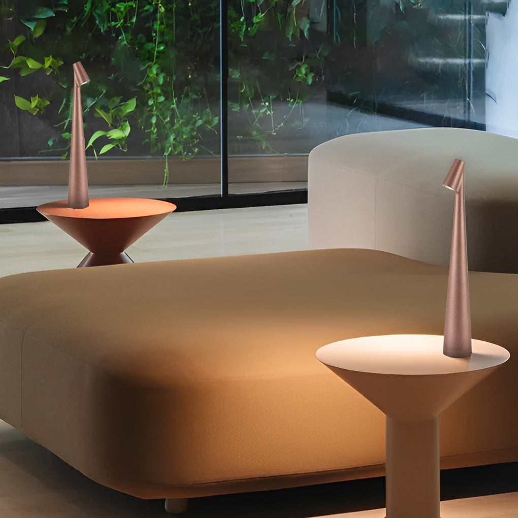 Modern Conical Stem Accent Table Lamp LED | Kalsten