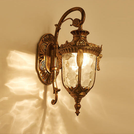 European Deluxe Lantern Outdoor Waterproof 1-Light Wall Sconce Lamp | Kalsten