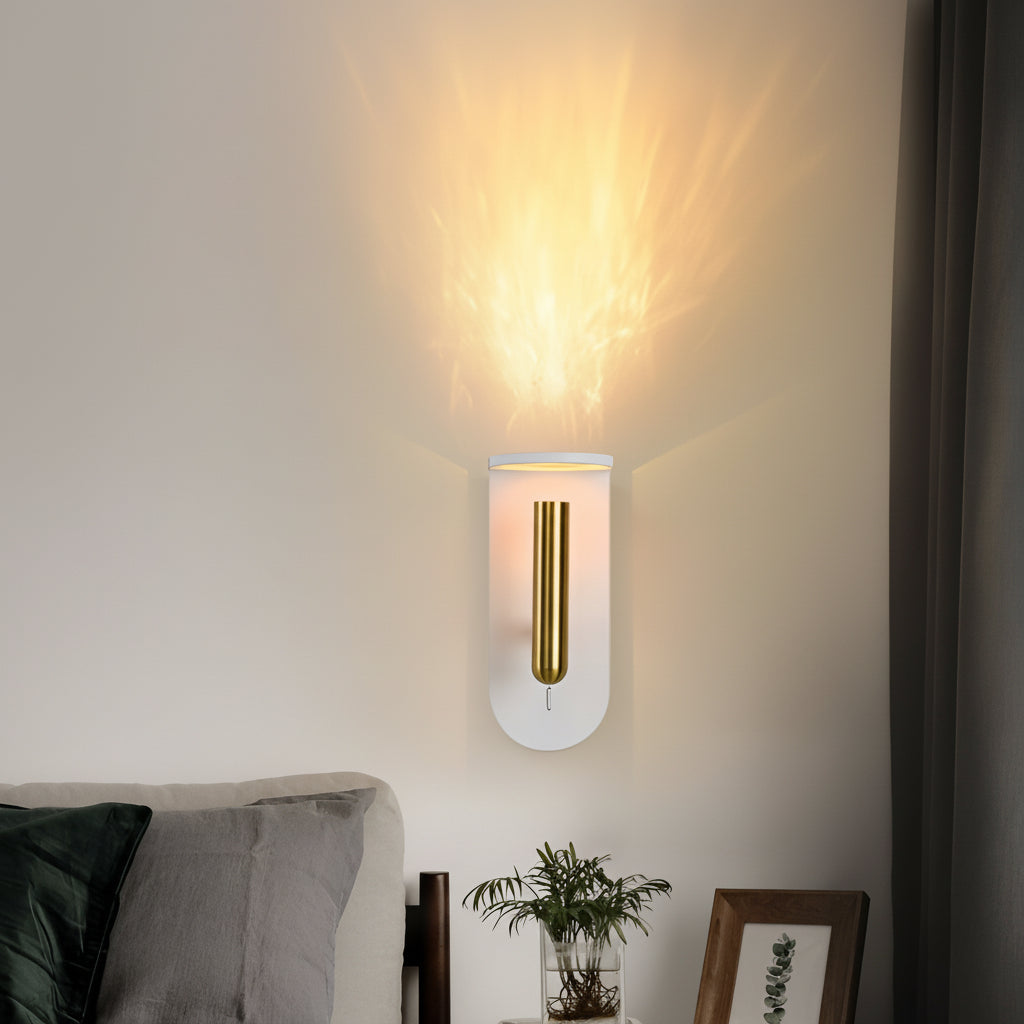 Nordic Flame Effect Wall Sconce - Adjustable Aluminum Accent Light (3W) | Kalsten
