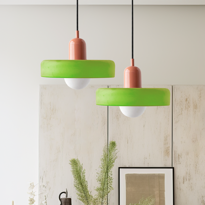 Skanto | Colored Glass Bauhaus Pendant Lamp for Modern Home Decor & Dining Areas