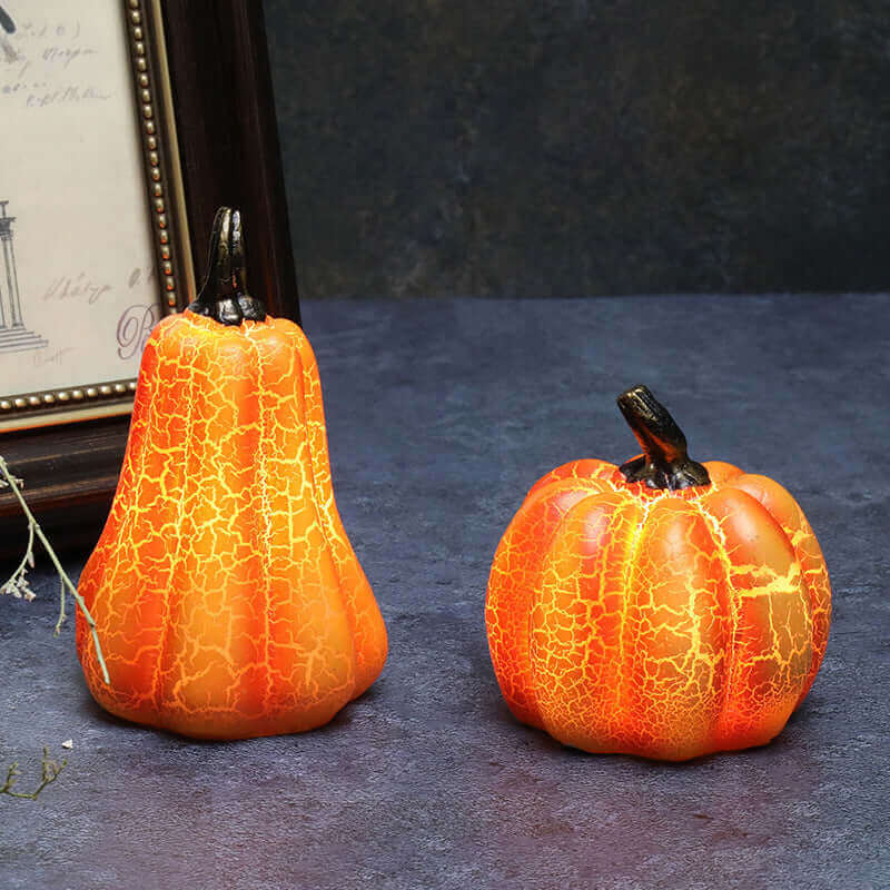 New Halloween Pumpkin Lantern Simulation Pumpkin LED Candle Lamp Resin Luminous Pumpkin | Kalsten