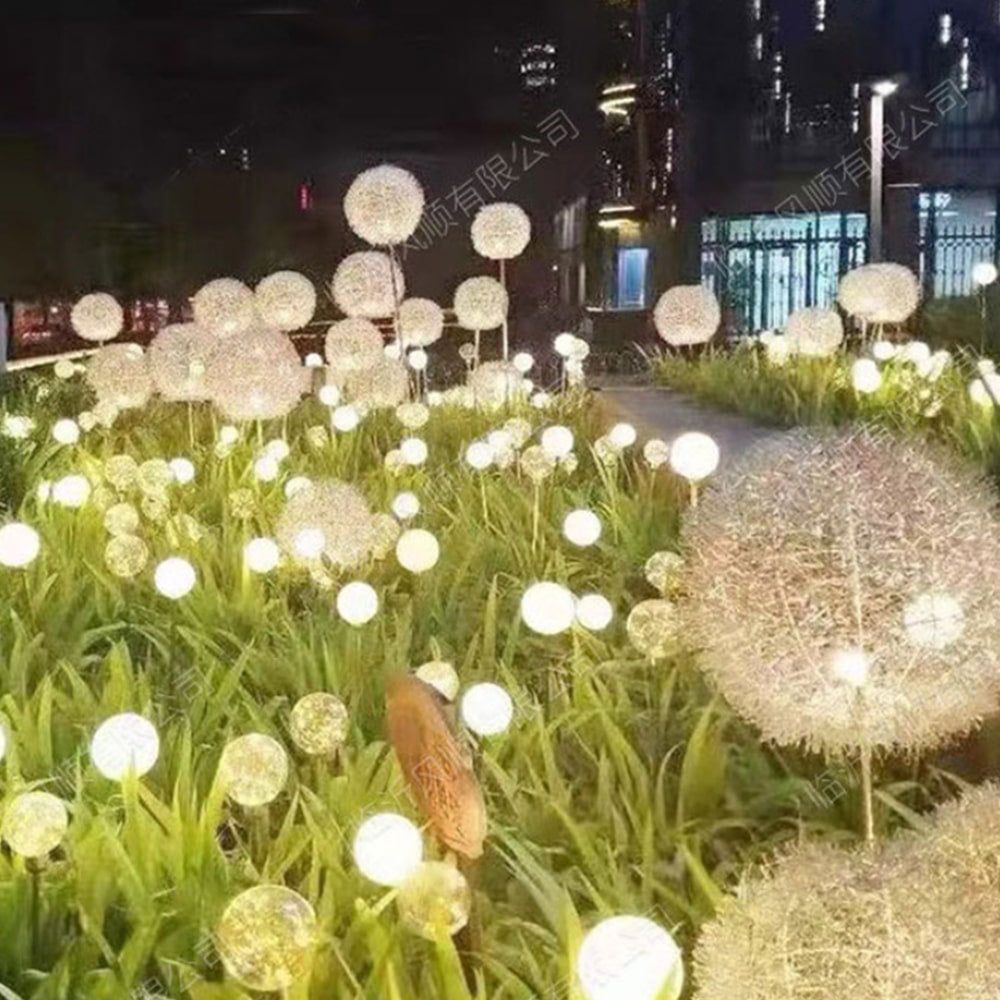 Solar LED Garden Light (2 pieces) Dandelion Design with Spike | Kalsten