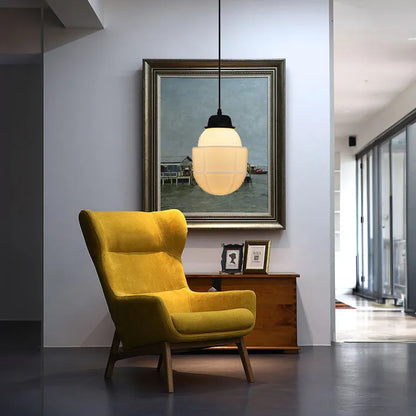 LumiNéo – Modern Geometric Pendant in Frosted Glass