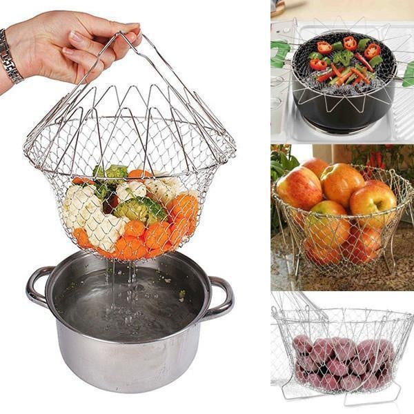 12-in-1 Flexible Kitchen Basket Stainless Steel | Kalsten