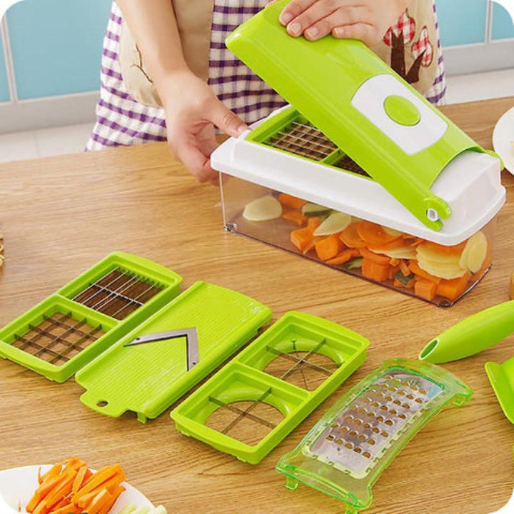 SlicePro 12-in-1 Vegetable Slicer – Multifunctional Cutting and Grating System for the Kitchen | Kalsten