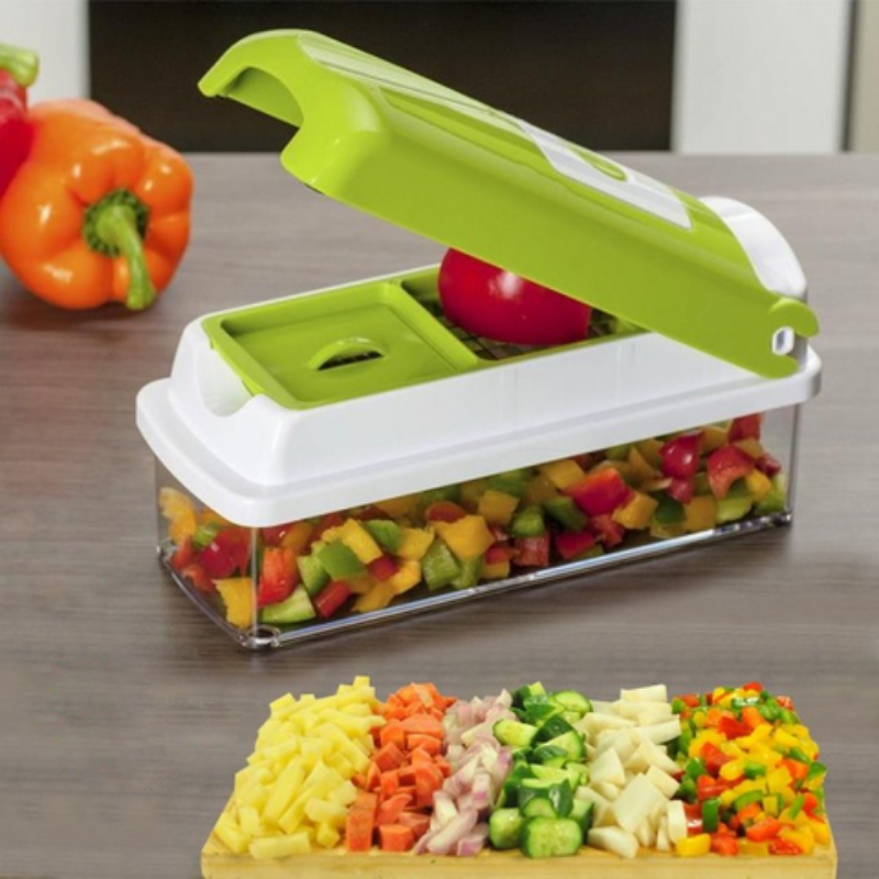 SlicePro 12-in-1 Vegetable Slicer – Multifunctional Cutting and Grating System for the Kitchen | Kalsten