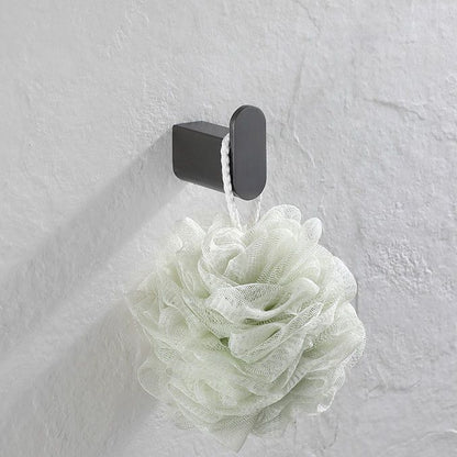BowLift | 5-piece modern bathroom accessory set made of stainless steel with towel rail/robe hooks/toilet paper holder