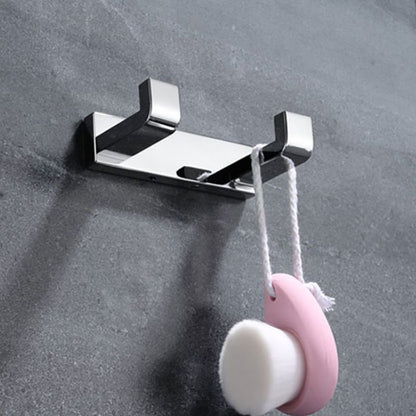 BowLift | Polished Chrome Modern Bathroom Accessory Set made of Stainless Steel Towel Holder/Soap Dish