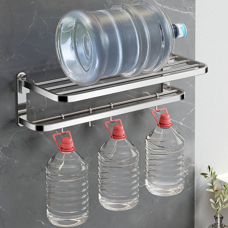 BowLift | Polished Chrome Modern Bathroom Accessory Set in Stainless Steel with Bath Shelf/Towel Bar