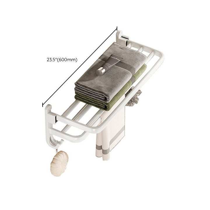 Kalsten | Modern Bathroom Hardware Set Towel Bar White Bath Shelf Bathroom Hardware Set