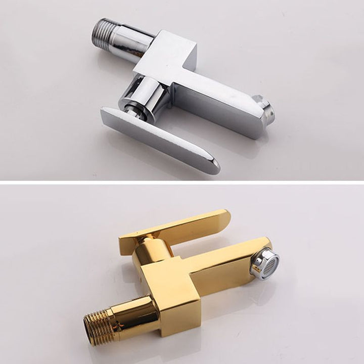 Kalsten | Contemporary Wall-Mounted Bathroom Faucet Lever Handles Solid Brass Faucet