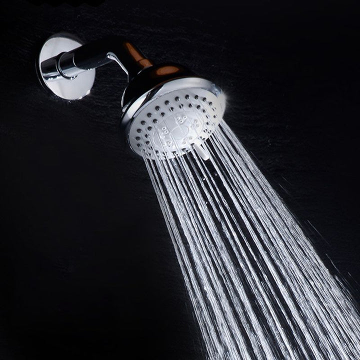 Kalsten | Round shower head made of stainless steel in silver wall-mounted shower head