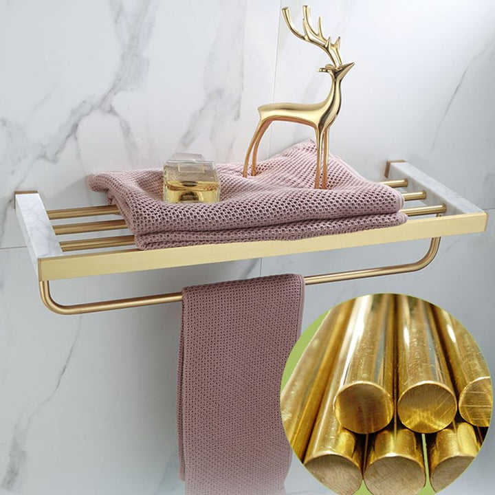 Polished Brass Bathroom Accessory Set