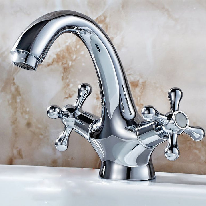 Industrial Foldable Bathroom Sink Tap – 2 Cross Handles
