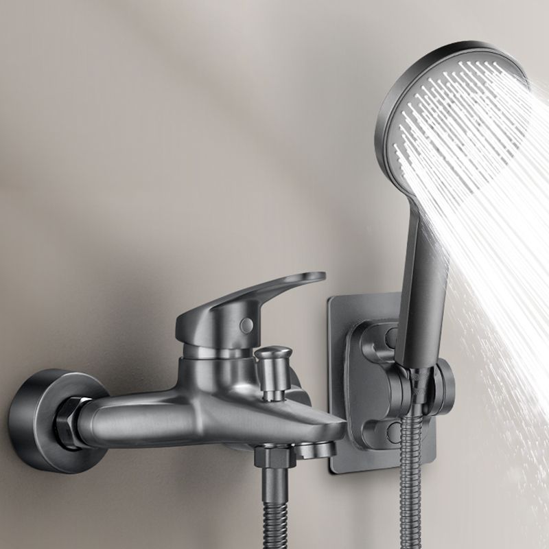 Kalsten | Solid Bathtub Faucet Handheld Shower Hose Lever Handle Wall-Mounted 2 Holes Bathtub Fill Valve