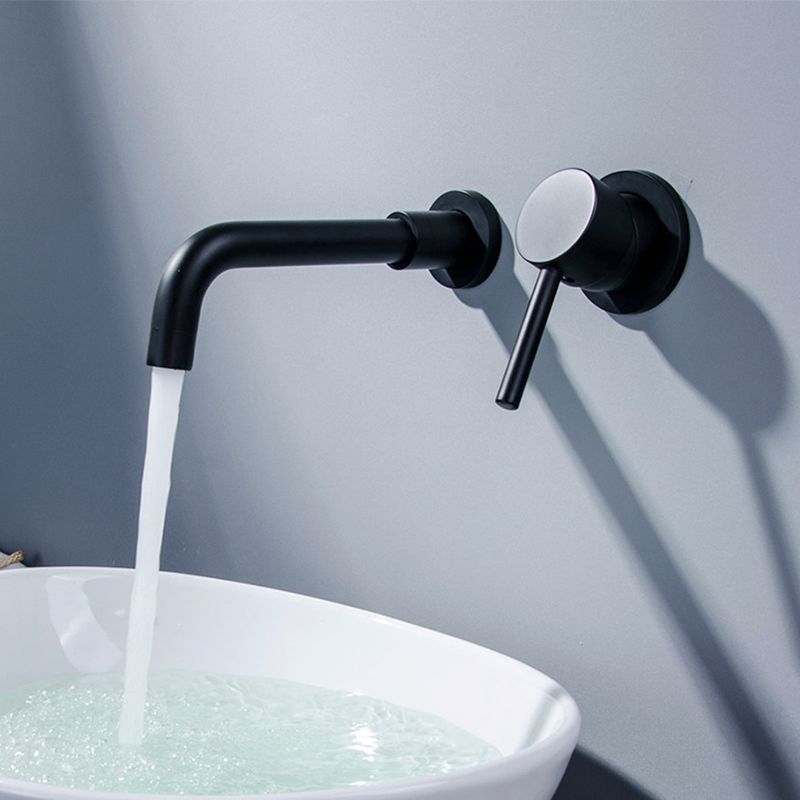 BowLift | Industrial bathroom faucet brass lever handles 2-hole faucets wall-mounted faucet
