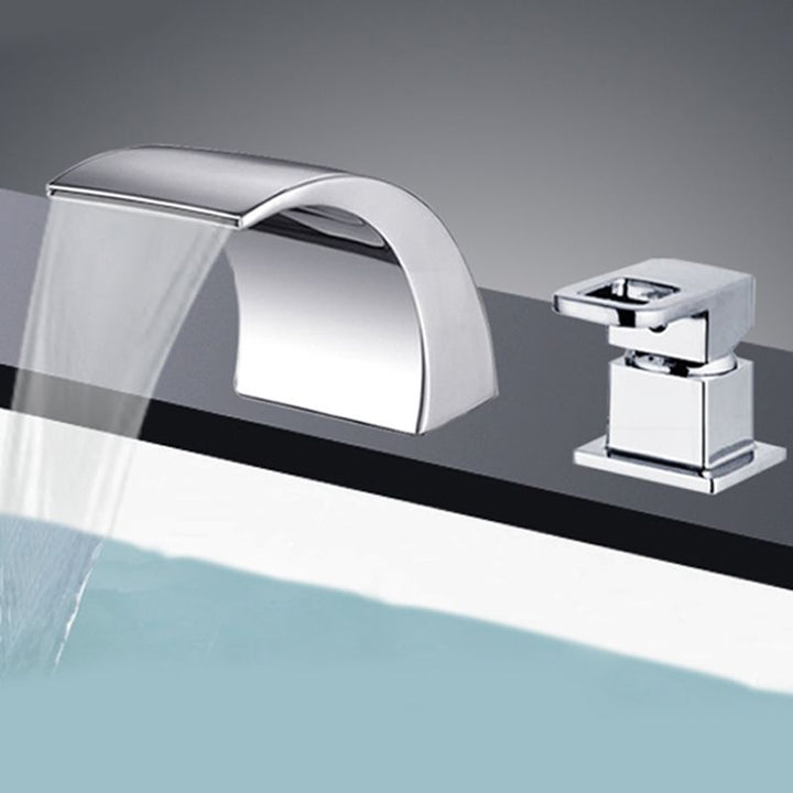 Kalsten | Modern Brass Roman Bathtub Faucet Waterfall Spout Bathtub Faucet