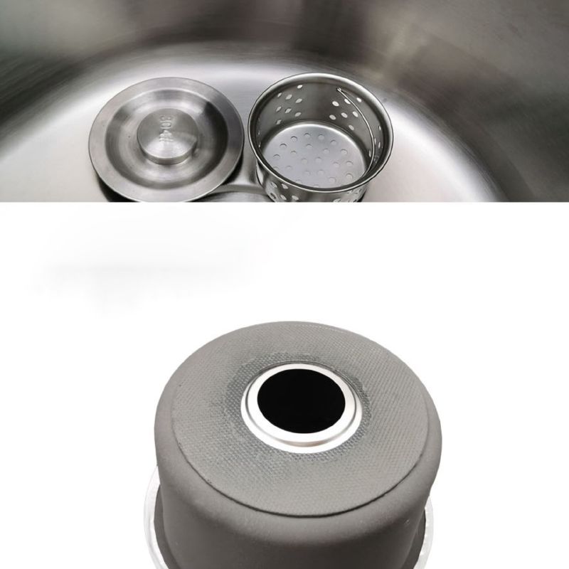 Kalsten | Round Stainless Steel Sink Built-in Sink with Basket Strainer