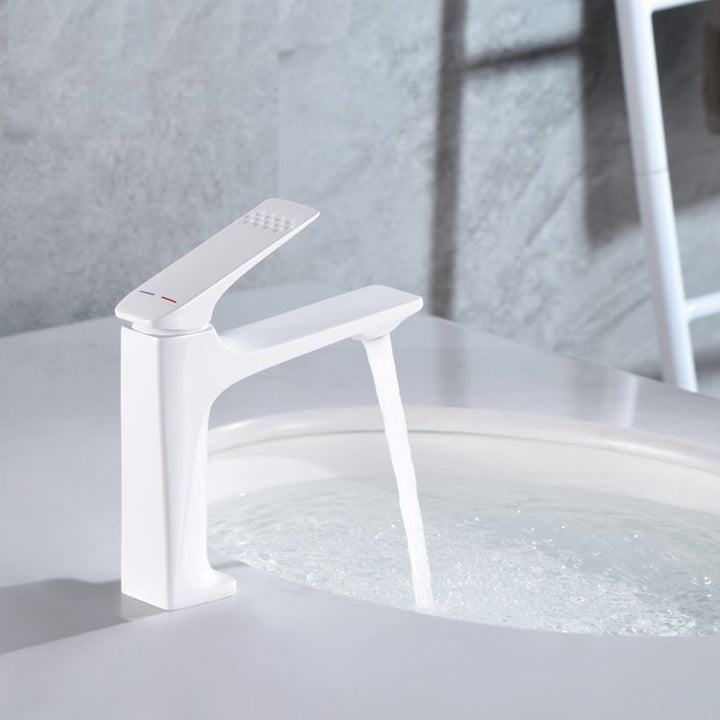Kalsten | Modern Vessel Sink Faucet Copper Lever Handle Low Arc Vessel Faucet for the Bathroom