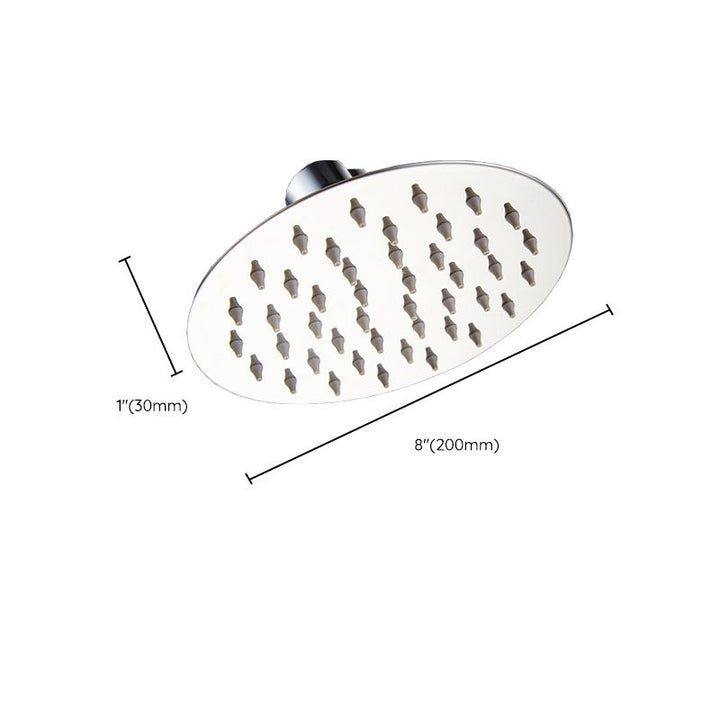 Kalsten | Round shower head made of stainless steel in silver wall-mounted shower head