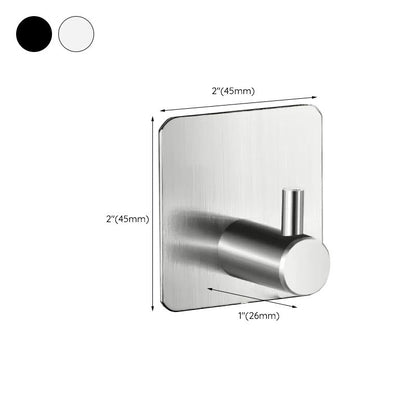 BowLift | Modern Bathroom Hardware Set in Stainless Steel Brushed Chrome Towel Bar/Ring & Bathrobe Hook