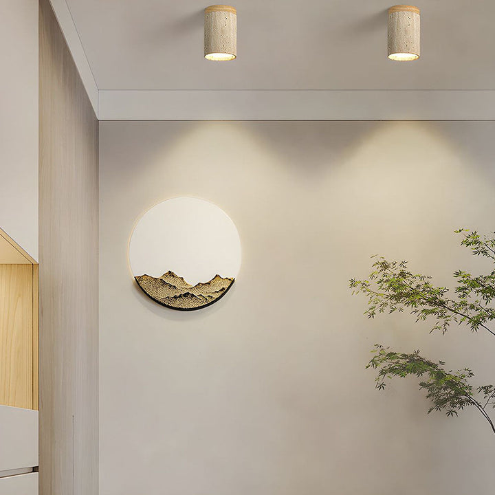 Wood Cylinder Flush Mount Ceiling Lamp Kalsten