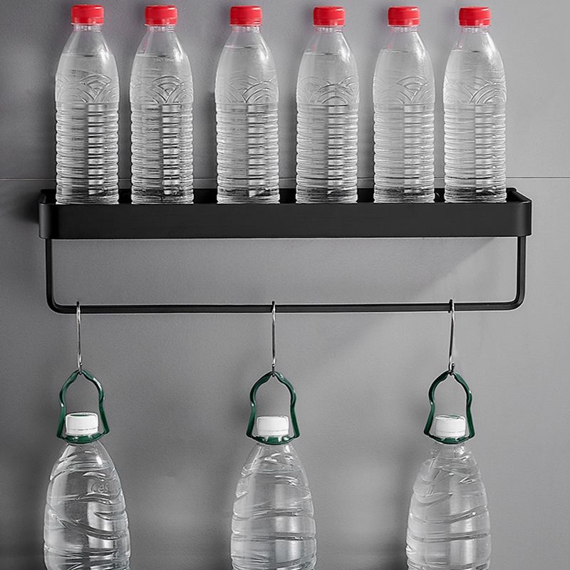 Kalsten | Matt Black Bathroom Set Modern 1/2 - Piece Stainless Steel Bath Rack