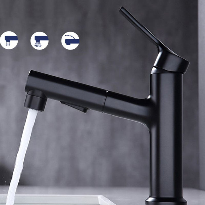 Kalsten | Round Vessel Sink Bathroom Faucet Simple Style Faucet with Brass Material