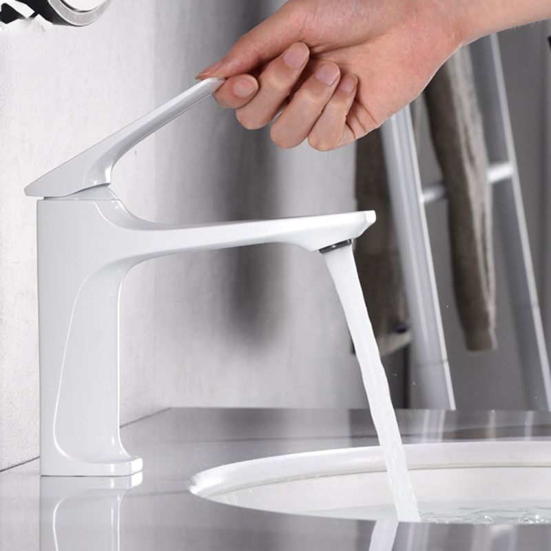 Kalsten | Modern Vessel Sink Faucet Copper Lever Handle Low Arc Vessel Faucet for the Bathroom