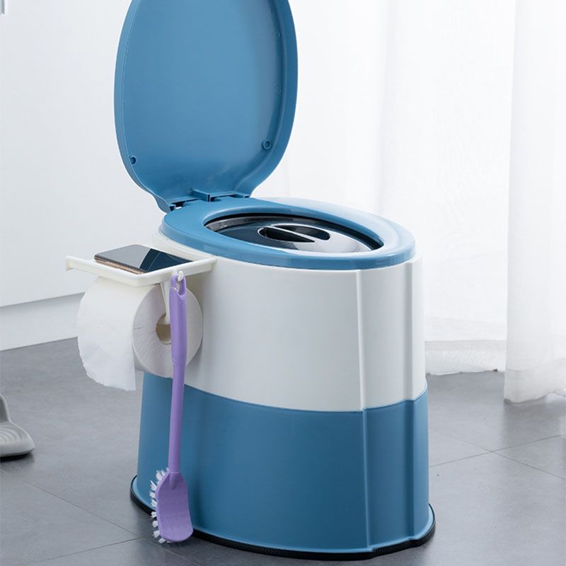 Kalsten | Modern Flush Toilet Plastic Round Floor Mounted Toilet Bowl for Bathroom