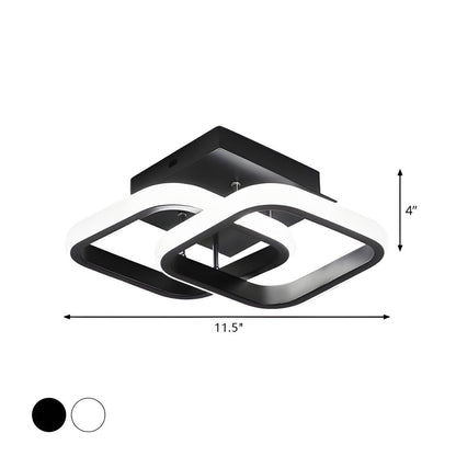 Kalsten | Ceiling Light with LED Black Metal Frame