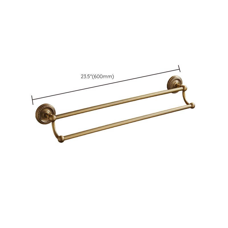 Kalsten | Worn Brass Traditional Bathroom Set with Bath Shelf/Paper Holder & Towel Bar