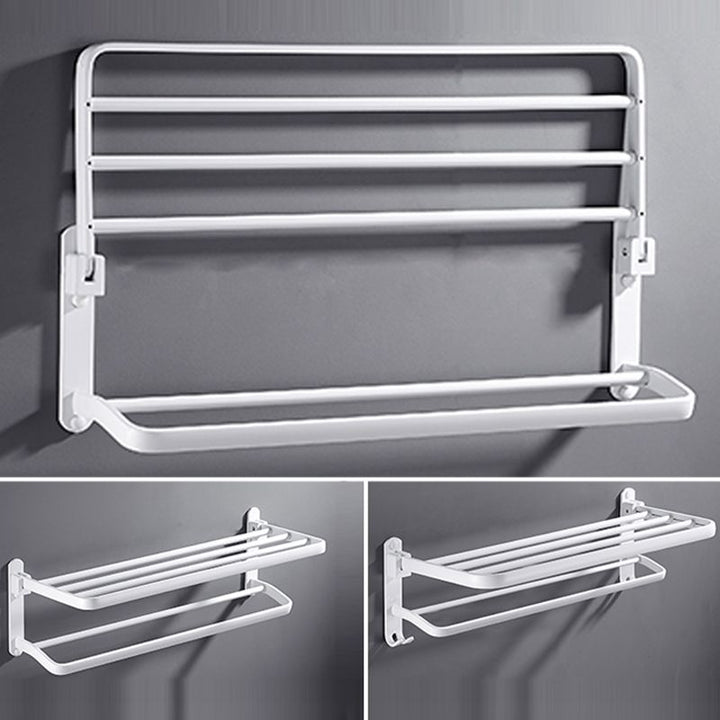 Kalsten | White Bathroom Accessories Hardware Set Modern Bathroom Accessories Set, Towel Rack
