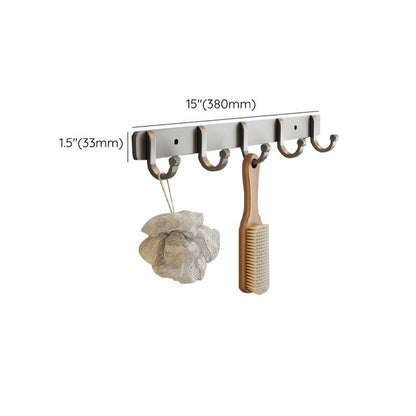 Contemporary Bathroom Accessory Set Grey Aluminium Bathroom Accessory Set